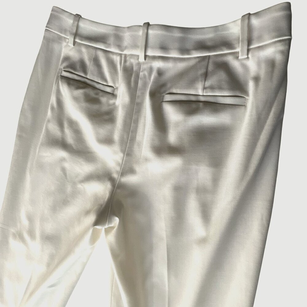 Banana Republic Off-White Barathea Italian Wool Tapered Pant Size 12 Long - Picture 11 of 16